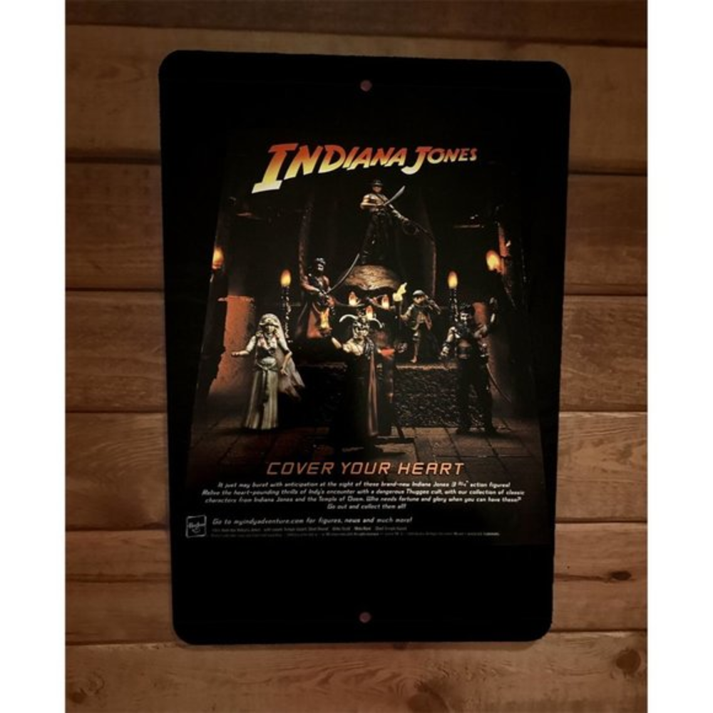 Indiana Jones Cover Your Heart Toy Ad 8x12‎ Metal Wall Sign